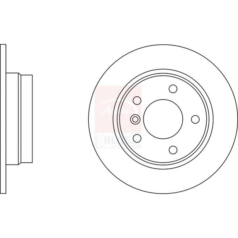Apec 2 x Solid Rear Brake Discs SDK6488