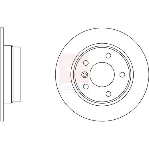 Apec 2 x Solid Rear Brake Discs SDK6488