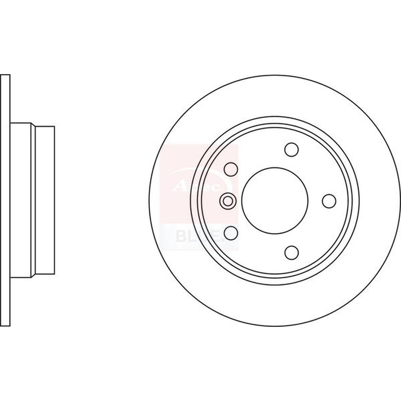Apec 2 x Solid Rear Brake Discs SDK6488