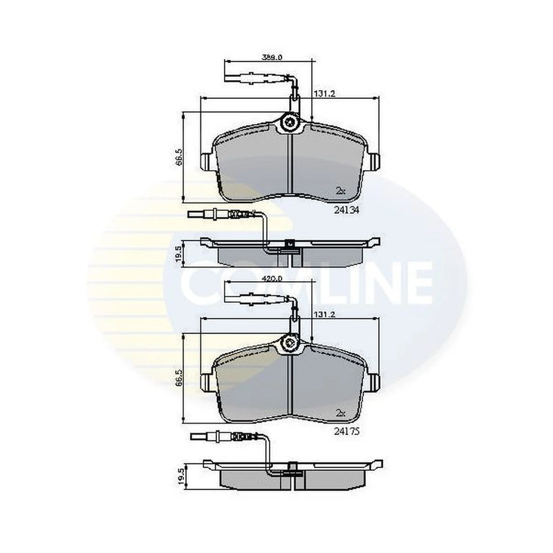 Comline 4 x Front Brake Pad Set CBP11250
