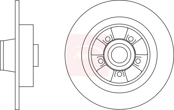 Apec 2 x Brake Disc Set Solid
