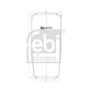 Febi Air Suspension Bellow 198mm 20775