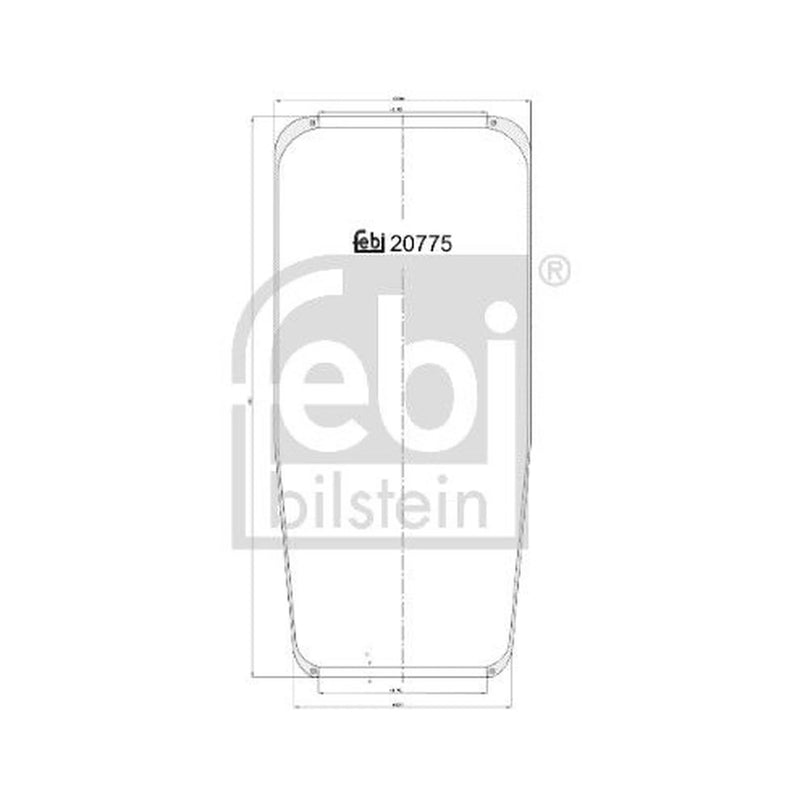 Febi Air Suspension Bellow 198mm 20775