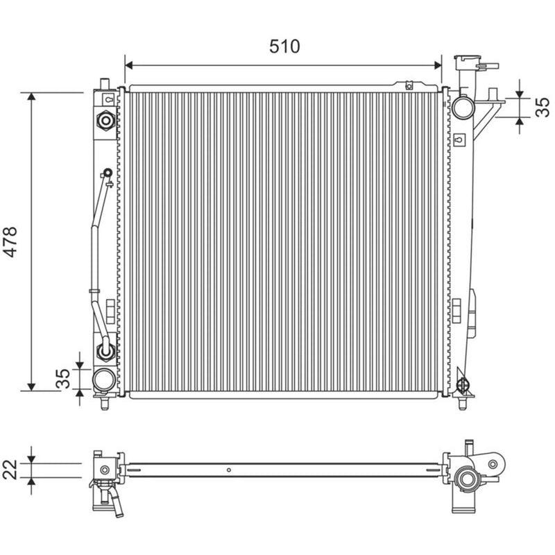 Valeo Engine Radiator 701363