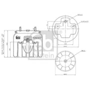 Febi Air Suspension Bellow 260mm 109307