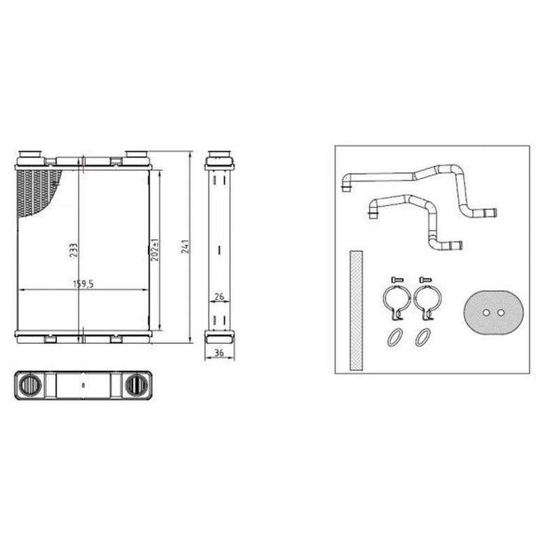 NRF Heater Matrix Core Heat Exchanger 54429
