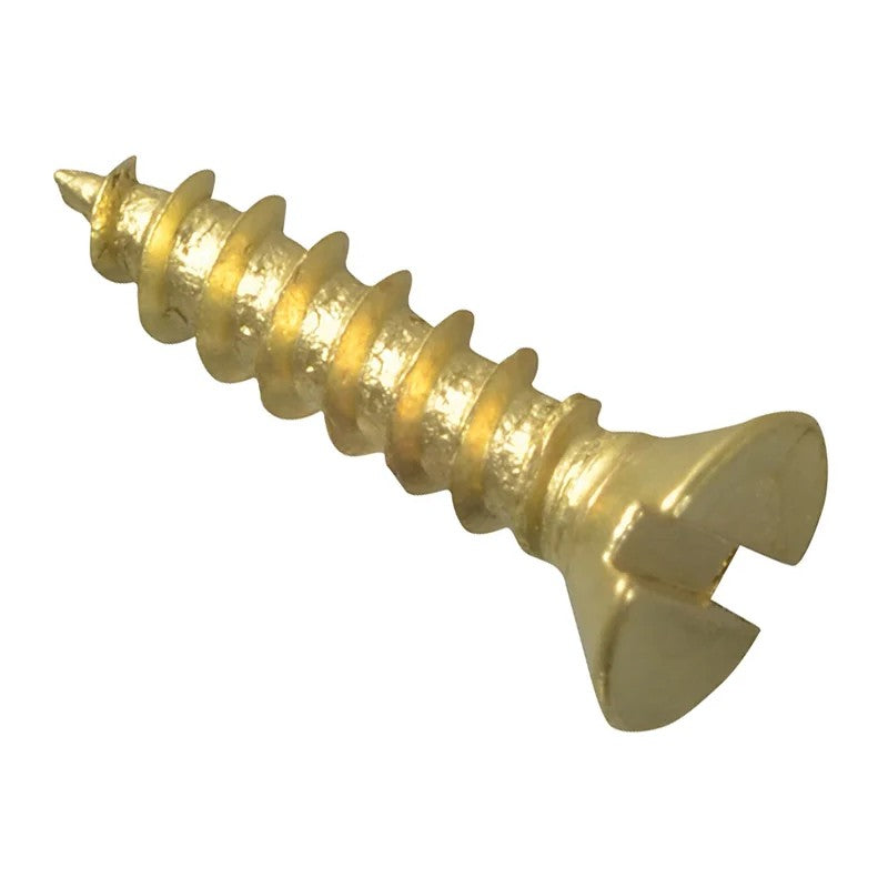 ForgeFix Wood Screw Slotted CSK Brass 1/2in x 4 ForgePack 60 - FPCSK124BR