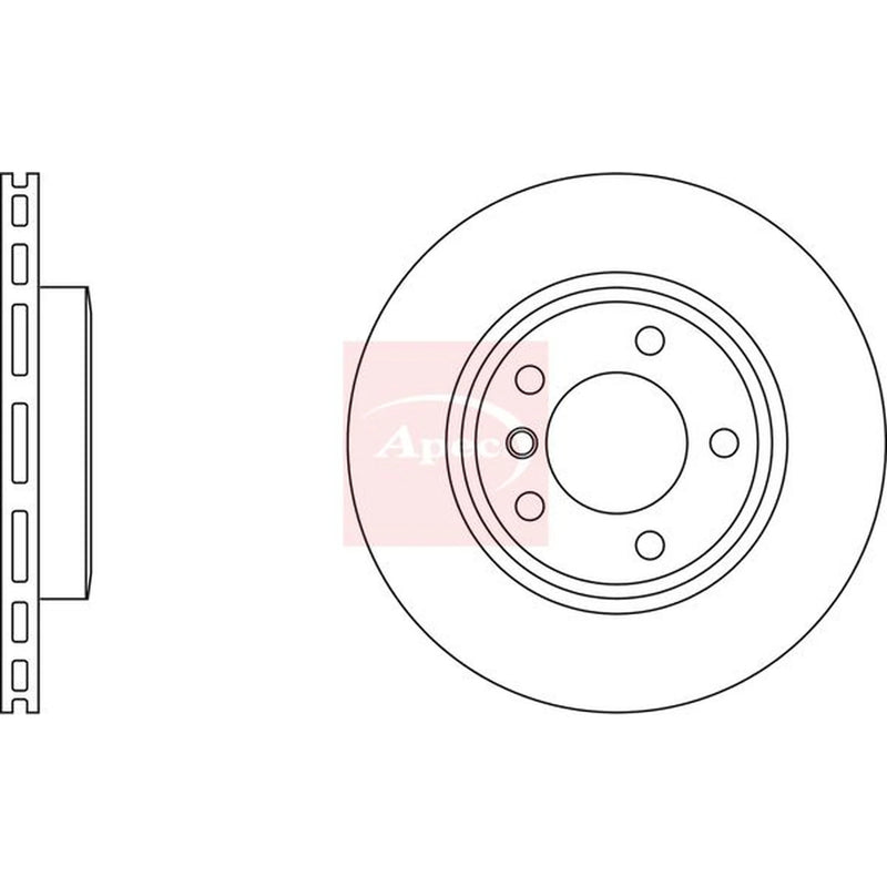 Apec 2 x Vented Front Brake Discs DSK971
