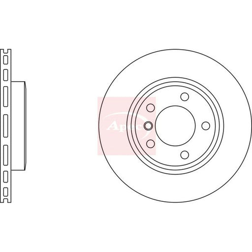 Apec 2 x Vented Front Brake Discs DSK971