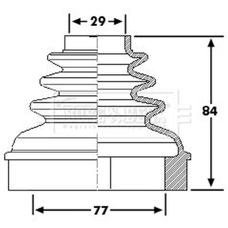 Borg & Beck Drive Shaft Bellow Kit Front Left BCB6192