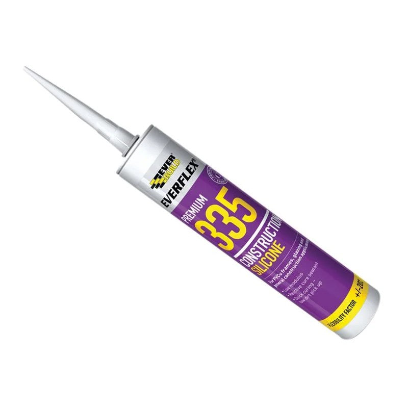 Everbuild Sika Everflex® 335 Construction Silicone White 295ml - 880243