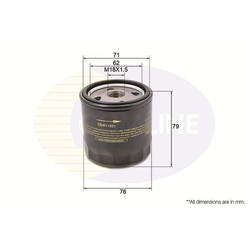 Comline Engine Oil Filter CDW11001