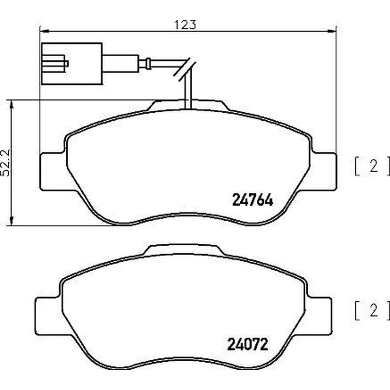 Brembo 4 x Front Brake Pad Set P24150