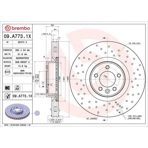 Brembo Xtra 2 x / Front Brake Discs 09.A773.1X
