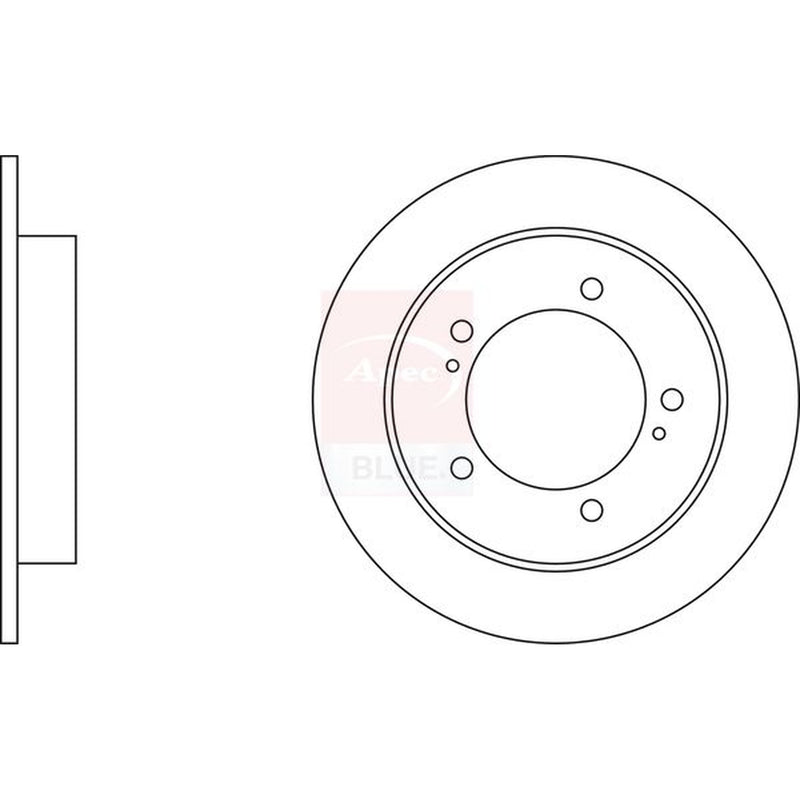 Apec 2 x Solid Front Brake Discs SDK6193