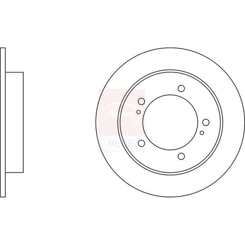Apec 2 x Solid Front Brake Discs SDK6193