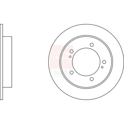 Apec 2 x Solid Front Brake Discs SDK6193
