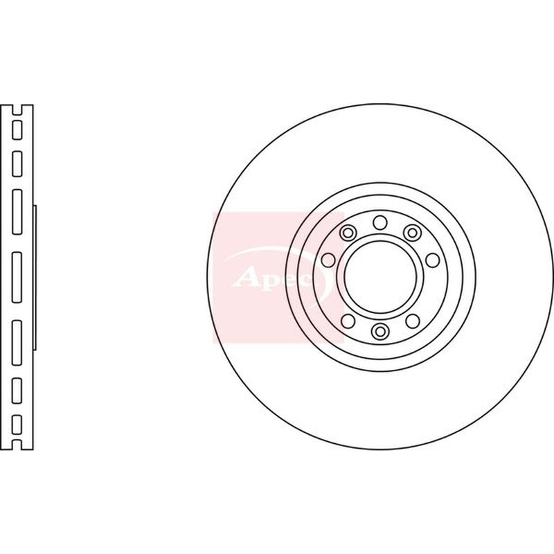 Apec 2 x Vented Front Brake Discs DSK2882
