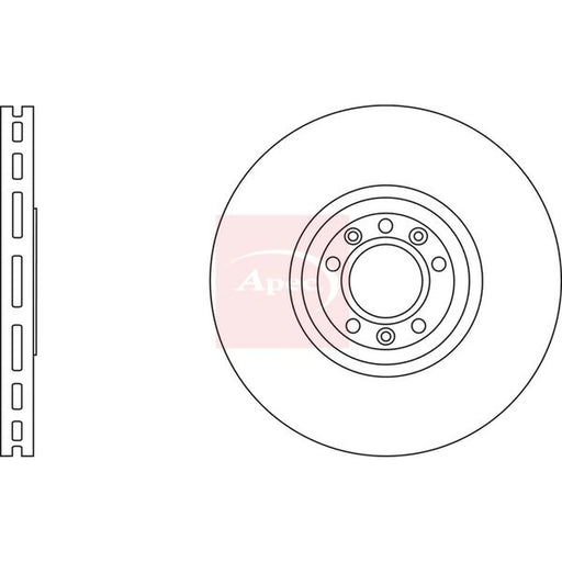 Apec 2 x Vented Front Brake Discs DSK2882