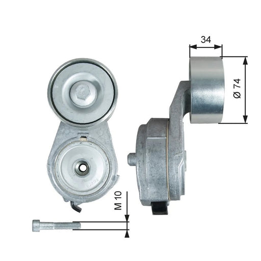 Gates Auxiliary Belt Tensioner T38725