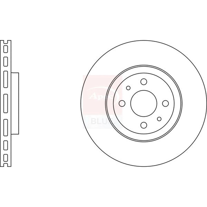 Apec 2 x Vented Front Brake Discs SDK6892