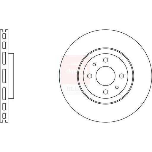 Apec 2 x Vented Front Brake Discs SDK6892