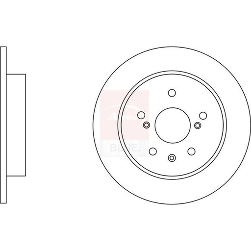 Apec 2 x Solid Rear Brake Discs SDK6725