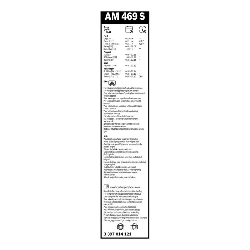 Bosch Aerotwin Wiper Blade Set 700mm + 700mm — AM469S OE 1814112 6426TA 6426TC