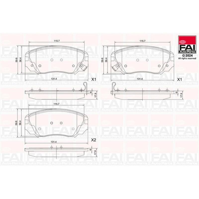 FAI Front Brake Pad Set BP134
