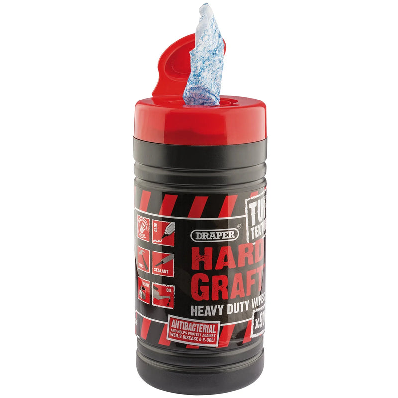 Hard Graft Heavy Duty Wipes Tub of 90 - 210x245mm