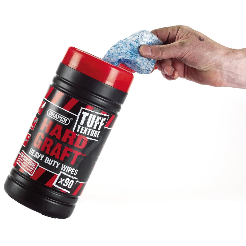Hard Graft Heavy Duty Wipes Tub of 90 - 210x245mm