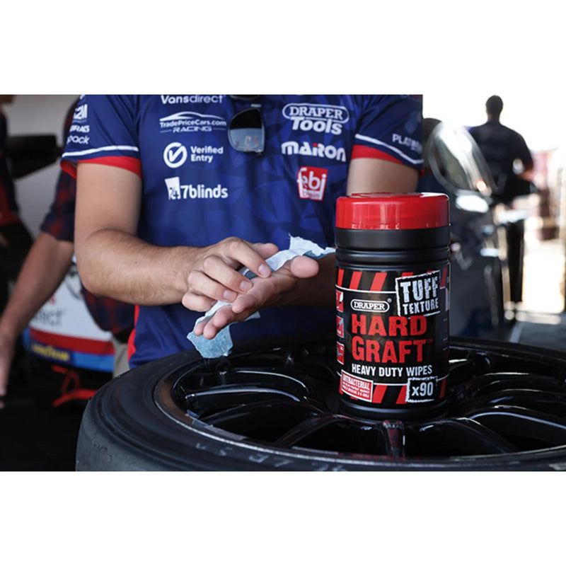 Hard Graft Heavy Duty Wipes Tub of 90 - 210x245mm