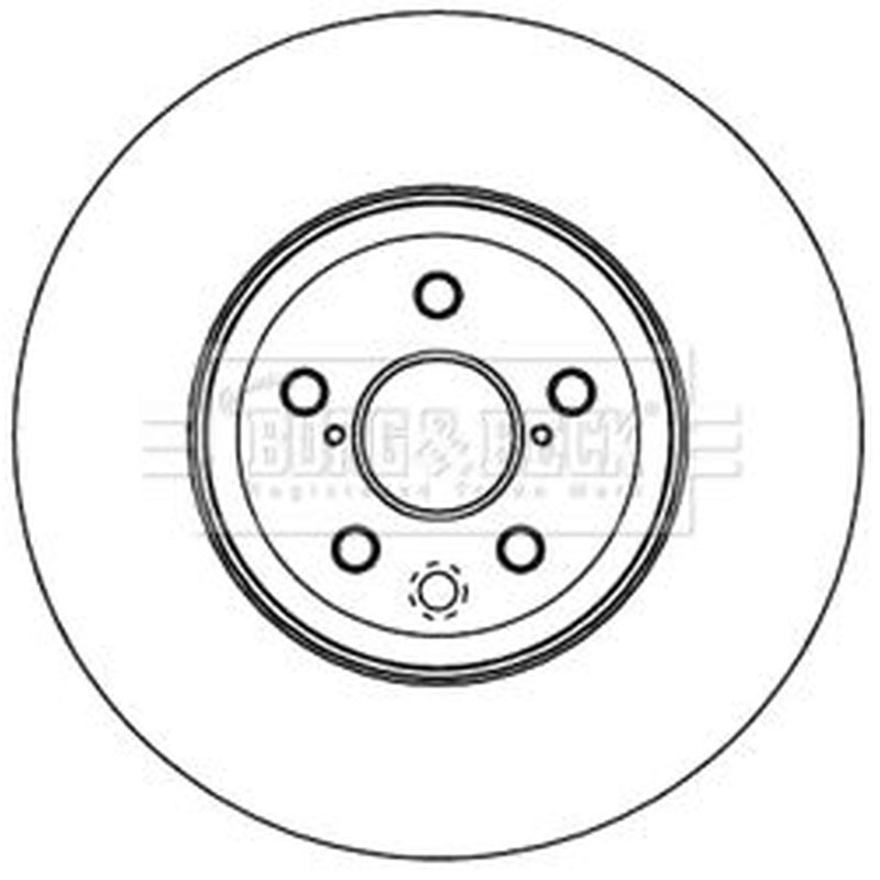 Borg & Beck 2 x Perforated/Vented Rear Brake Discs BBD5973S