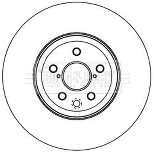Borg & Beck 2 x Perforated/Vented Rear Brake Discs BBD5973S