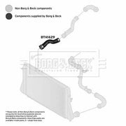 Borg & Beck Intercooler Turbo Charge Air Hose BTH1629