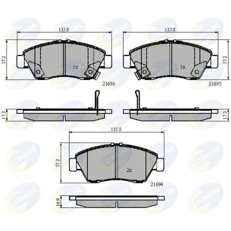 Comline 4 x Front Brake Pad Set CBP32009