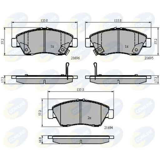 Comline 4 x Front Brake Pad Set CBP32009