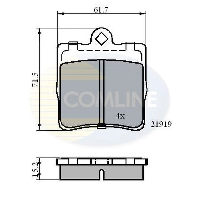Comline 4 x Rear Brake Pad Set CBP0454
