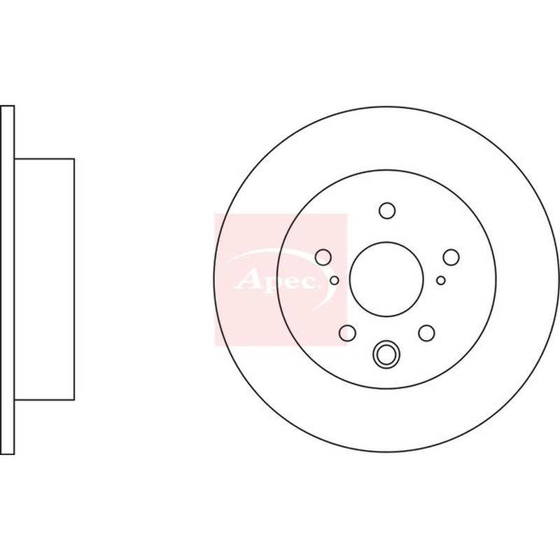 Apec 2 x Solid Rear Brake Discs DSK2560