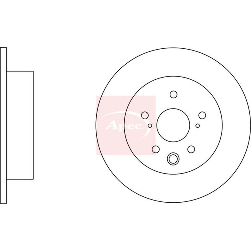 Apec 2 x Solid Rear Brake Discs DSK2560