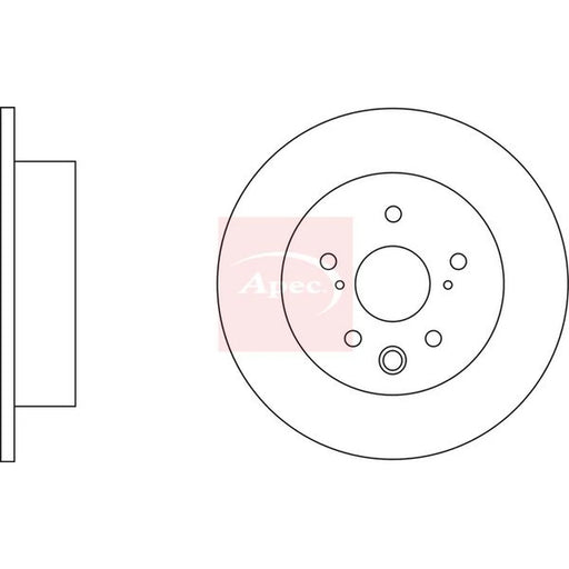 Apec 2 x Solid Rear Brake Discs DSK2560