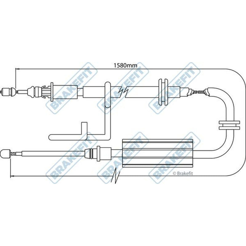 Apec Handbrake Cable Left Rear BBC3267