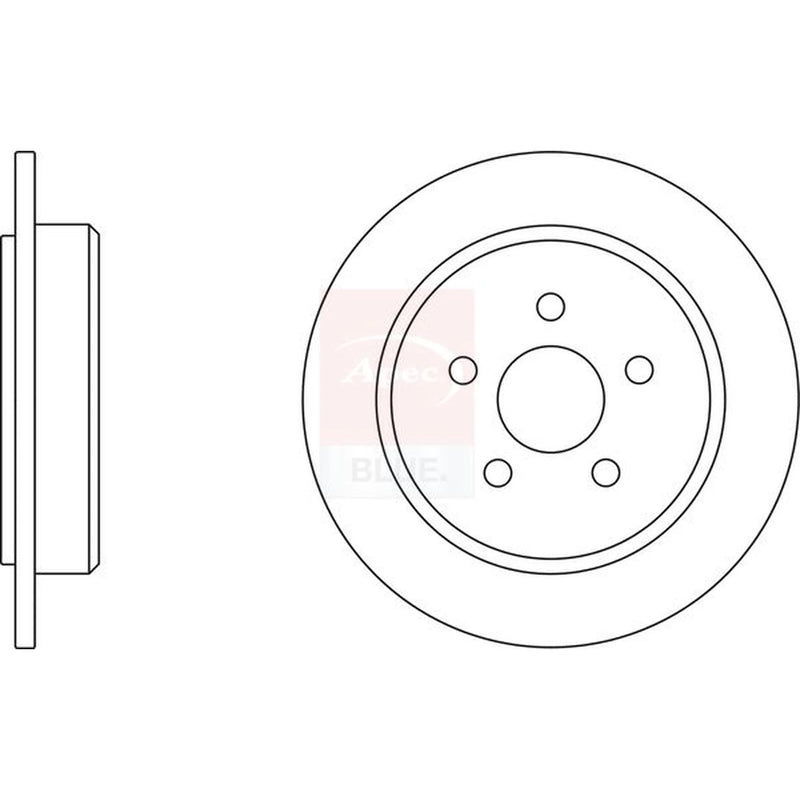 Apec 2 x Solid Rear Brake Discs SDK6322