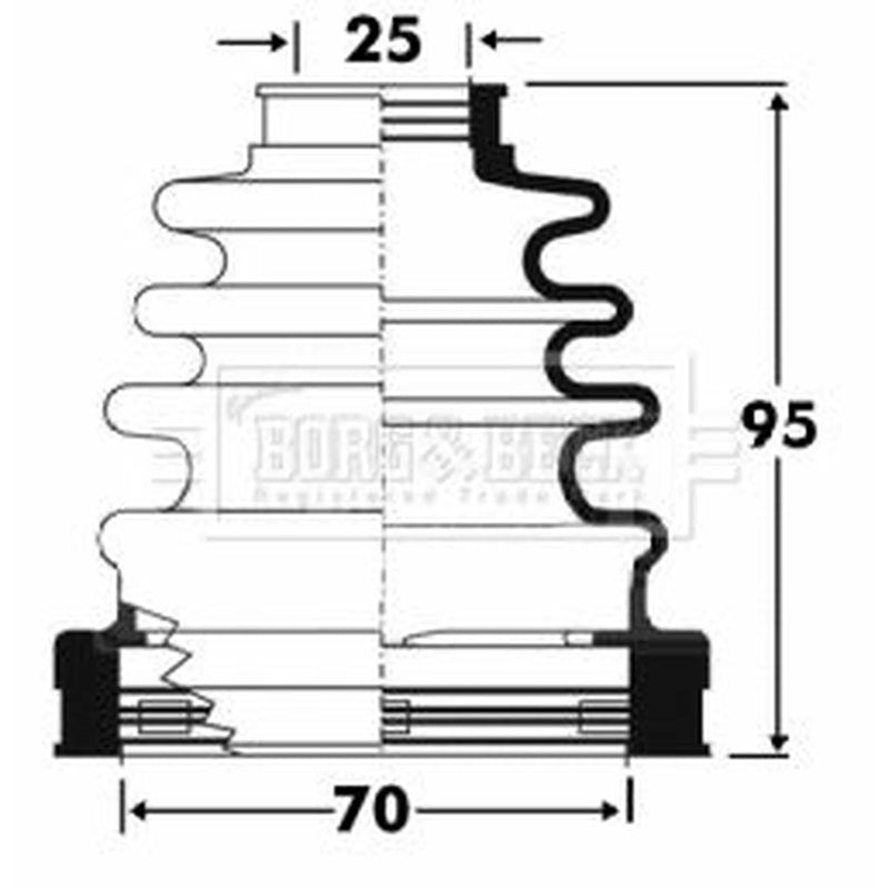 Borg & Beck Drive Shaft Bellow Kit Front Left BCB2864