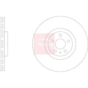 Apec 2 x Vented Front Brake Discs DSK3328