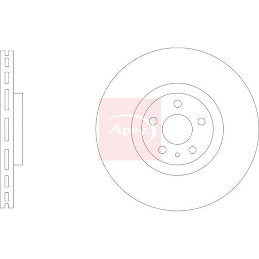Apec 2 x Vented Front Brake Discs DSK3328