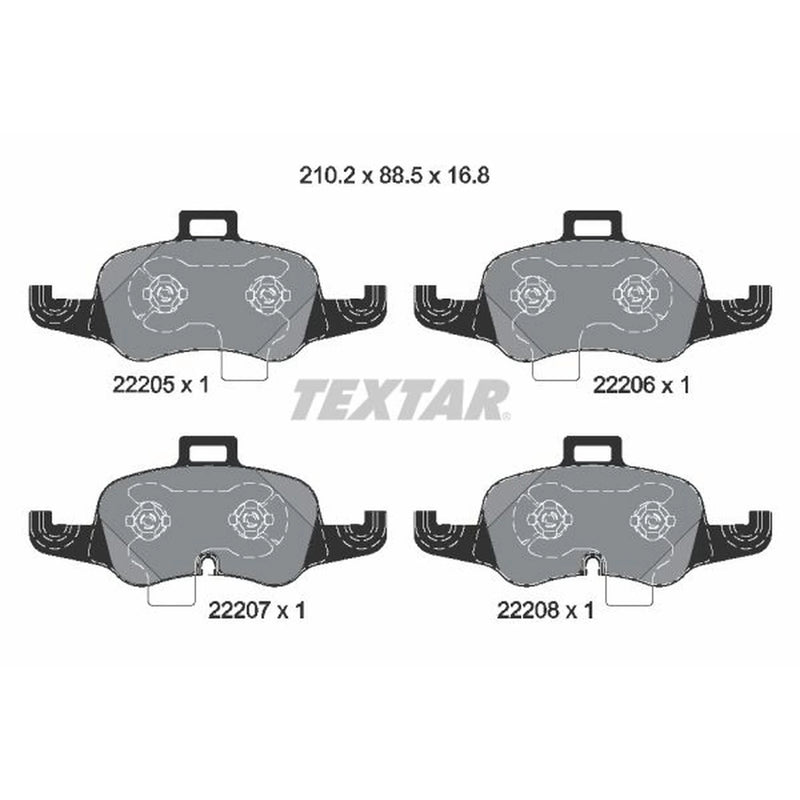 Textar Front Brake Pad Set 2220501