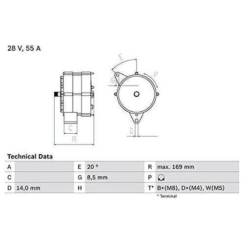 Bosch Reman Alternator (Hgv) 3437 0986034370 Bosch  - Town Parts