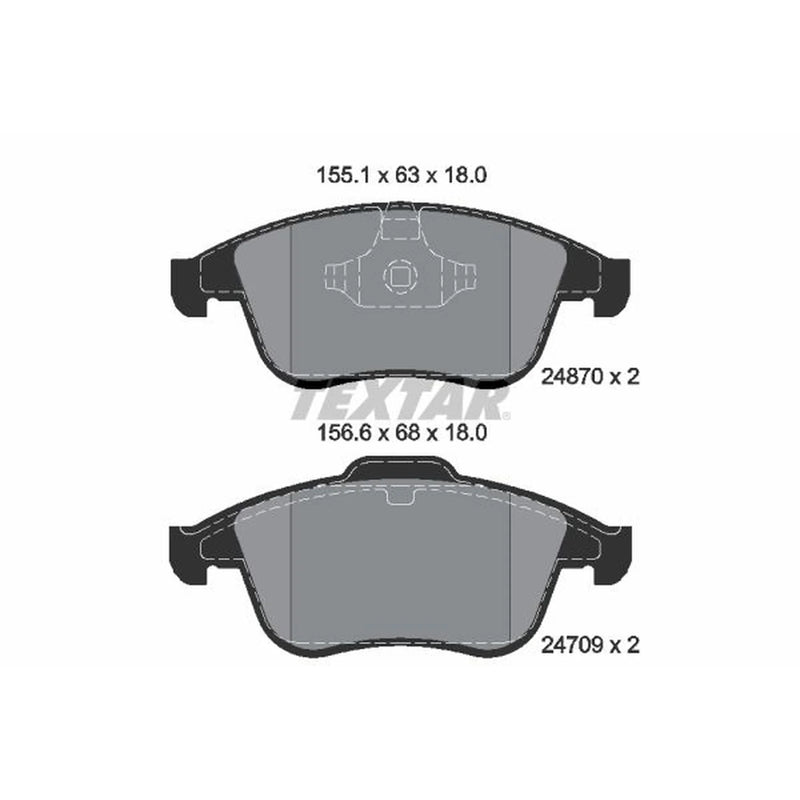 Textar Front Brake Pad Set 2487001