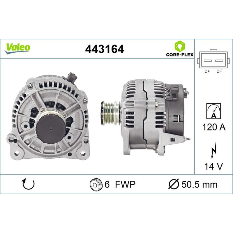 Valeo Car Alternator 12V 443164